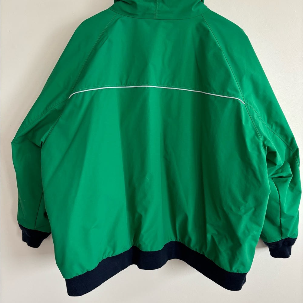 Lands End Squall Jacket Waterproof Jacket Fleece Lined Women’s XL Green / Navy - Picture 3 of 9